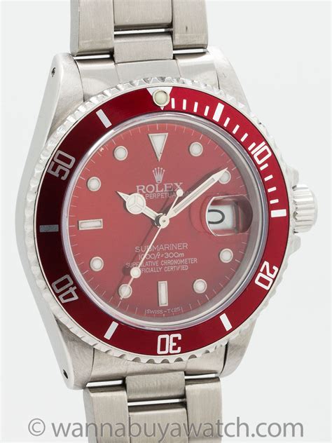 rolex sub printed dial refs watchuseek|rolex submariner red dials.